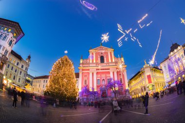 preserens square, ljubljana, Slovenya, Avrupa.