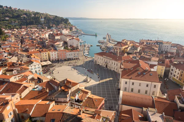 Picturesque old town Piran, Slovenia. — Stock Photo, Image