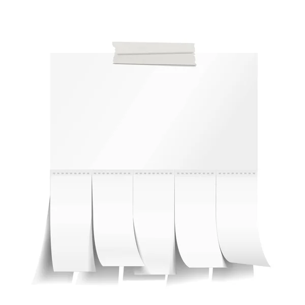 Papel blanco en blanco con hojas cortadas — Vector de stock