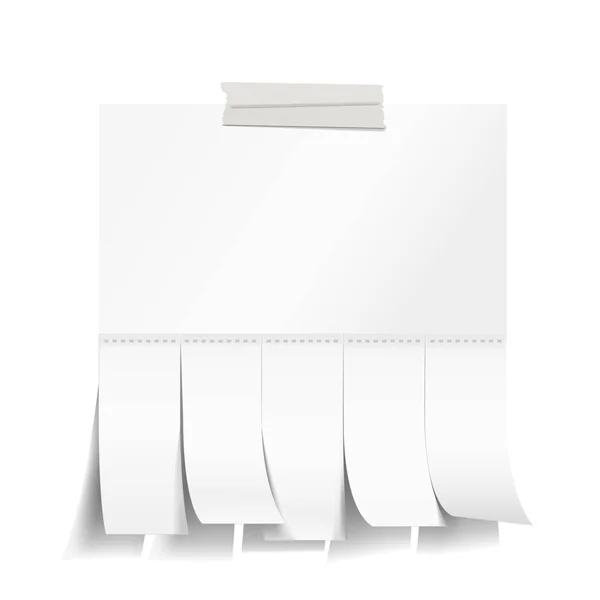 Порожній білий папір з вирізаними ковзанами — стоковий вектор