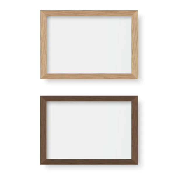 Wooden picture frame — Stock Vector