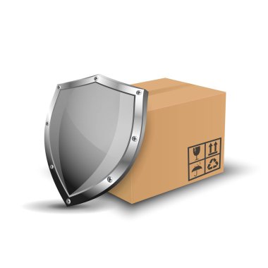 Lojistik kargo karton kutu ve metalik kalkan
