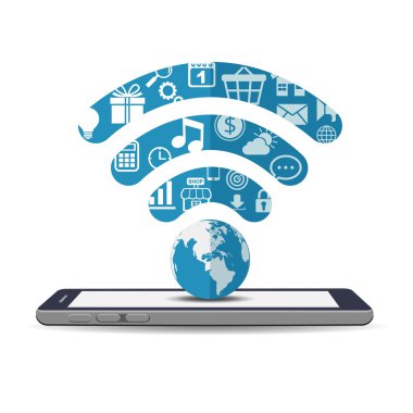 WiFi sinyal ile smartphone cep telefonu ile kullanma