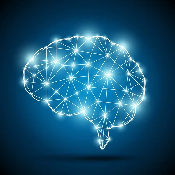 Brain of an artificial intelligence — Stock Vector