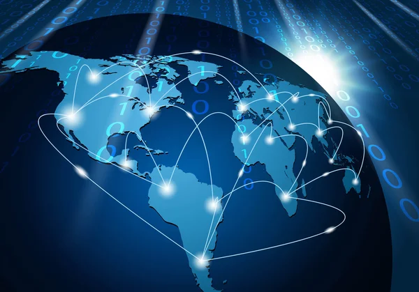 Hintergrund globaler Netzwerkverbindung — Stockvektor