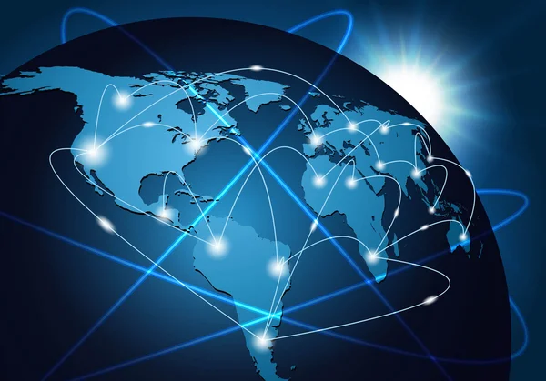 Wereldwijde netwerk verbinding achtergrond — Stockvector
