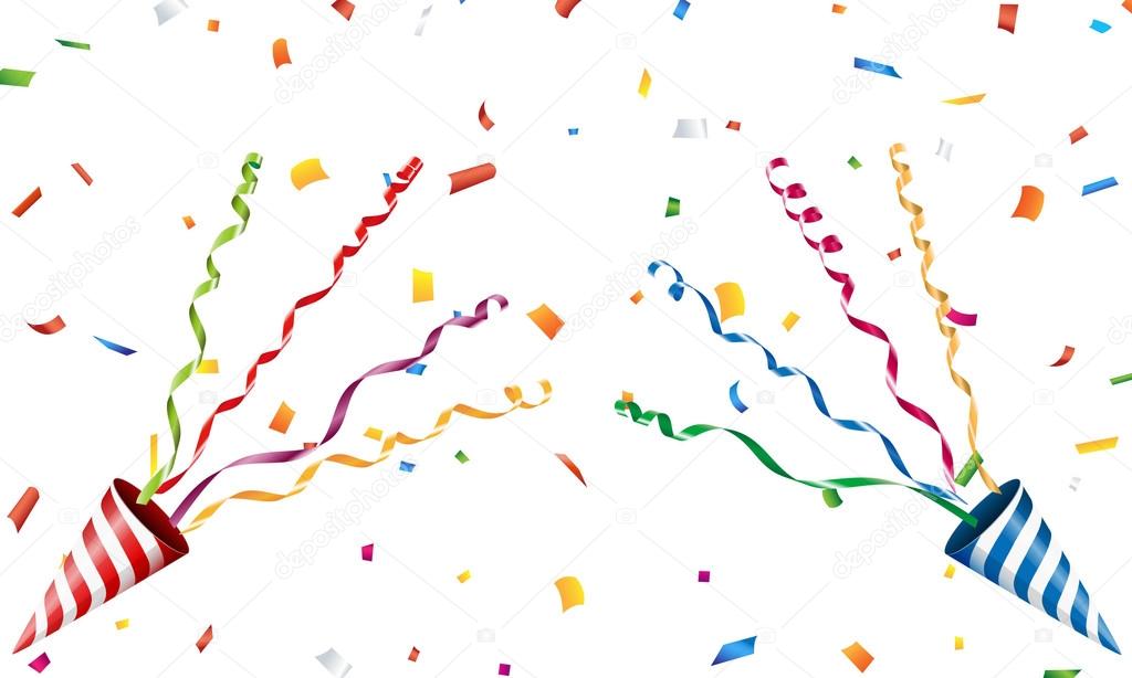 confetti popping out of box