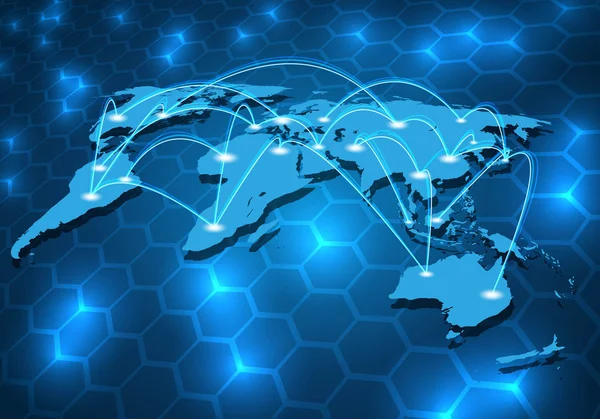 Wereldwijde netwerk verbinding achtergrond — Stockvector