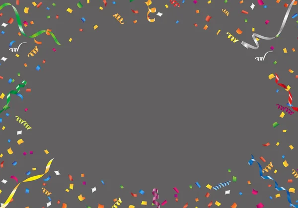 Confetti en streamer frame — Stockvector