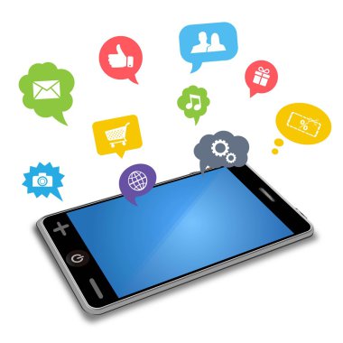Vektör akıllı telefon ve apps