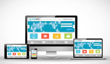 Vektör duyarlı web şablonu