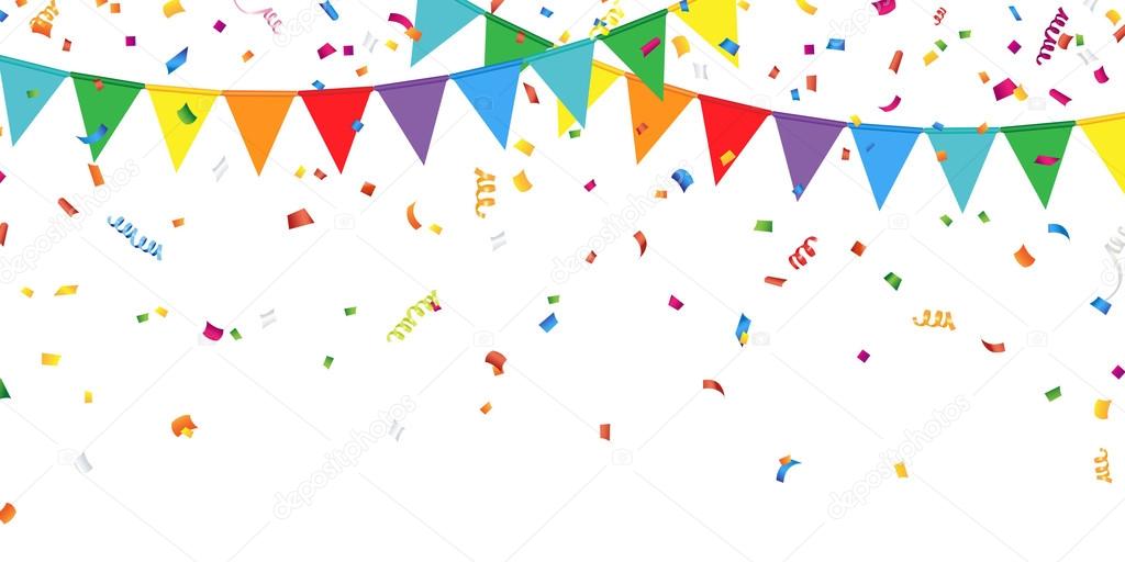 Party Flags and Confetti