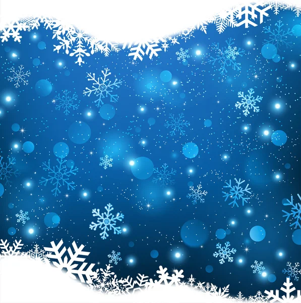 Navidad con fondo de nieve de cristal — Archivo Imágenes Vectoriales