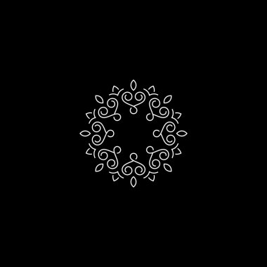 Vintage monogram şablonu