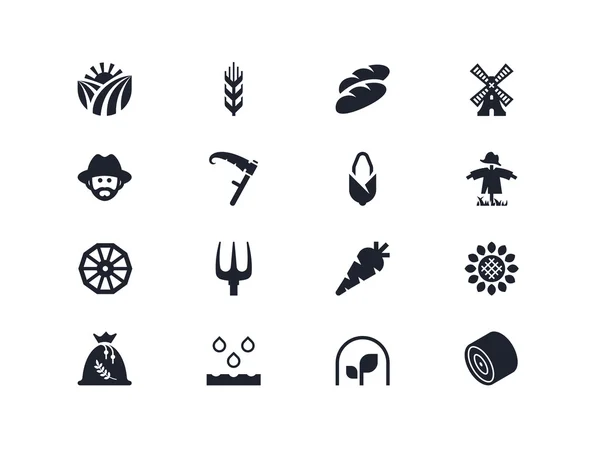Iconos de granja. Serie Lyra — Vector de stock