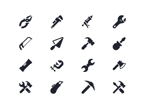 Ícones de ferramentas de trabalho. Série Lyra — Vetor de Stock