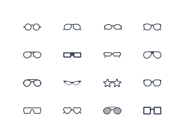 Icônes de lunettes — Image vectorielle