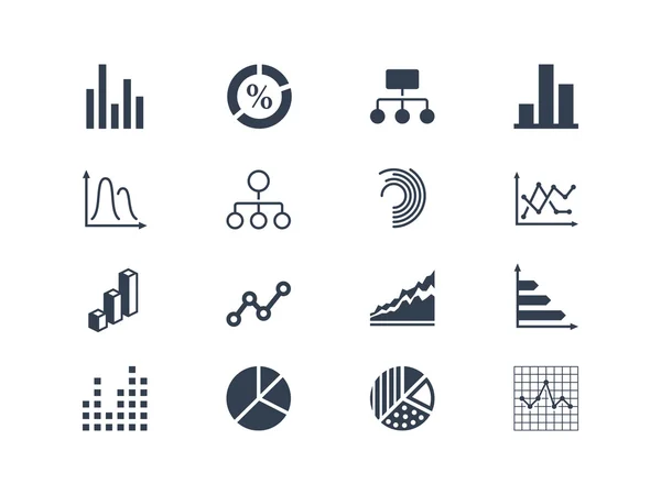 Diagrama e ícones infográficos — Vetor de Stock