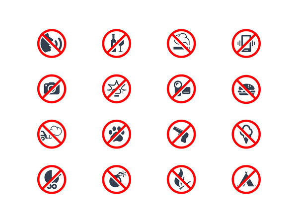 Prohibition icons