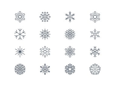 Snowflake icons 3 clipart