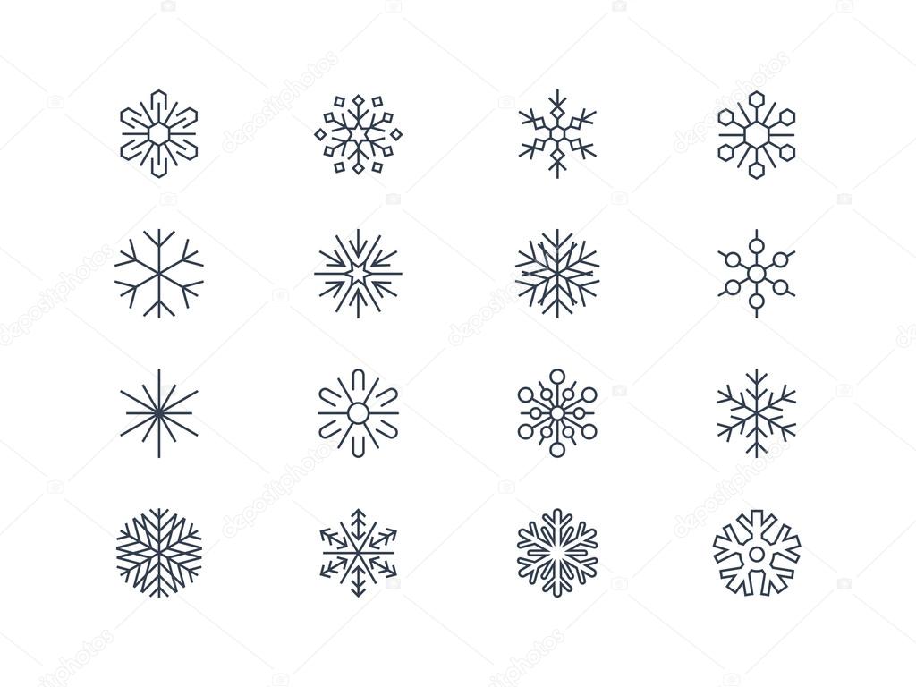 Snowflake icons 3
