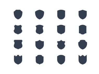 Shield shapes clipart