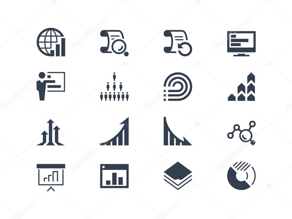 Statistics and report icons