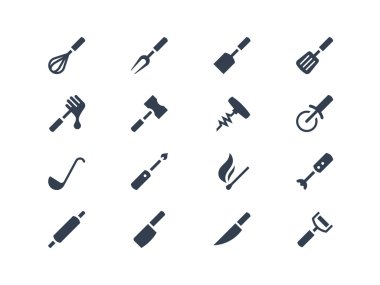  Mutfak araçları Icons set