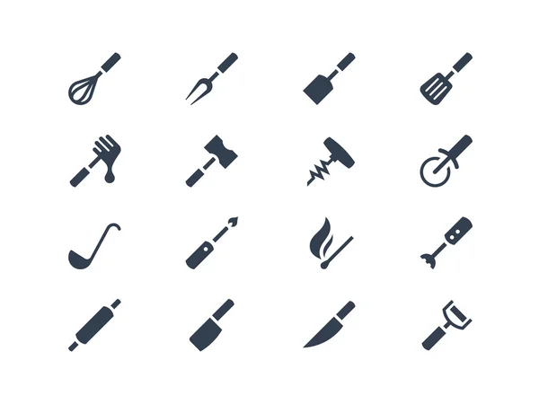 Outils de cuisine icônes ensemble Graphismes Vectoriels