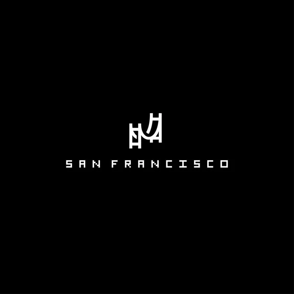 San Francisco Golden Gate Bridge símbolo Ilustración de stock