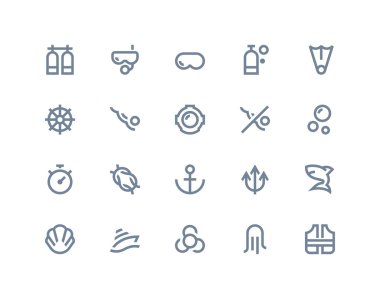 Tüplü simgeler. Çizgi serisi