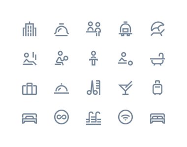 Otel simgeler. Çizgi serisi