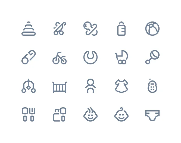 Baby icons line serie — Stockvektor