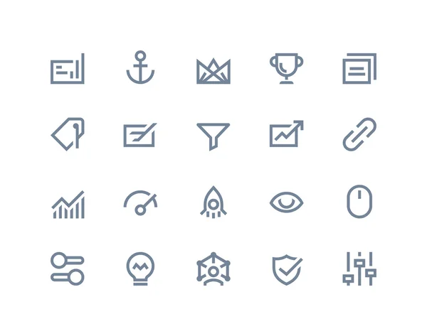 Search optimization icons. Line series — Stock Vector