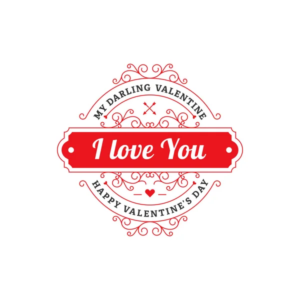 My Darling Valentine emblem — Stock Vector