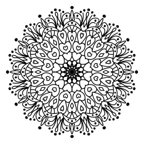 Κυκλικό Σχέδιο Μορφή Μαντάλα Για Henna Mehndi Τατουάζ Διακόσμηση Όμορφη — Διανυσματικό Αρχείο