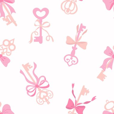 Pembe Tuşlar ve Fiyonklarla Kusursuz Desen