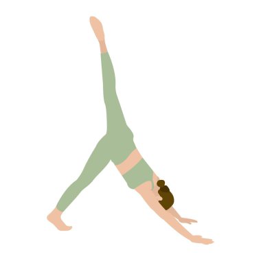 Yoga yapan kadın tasviri