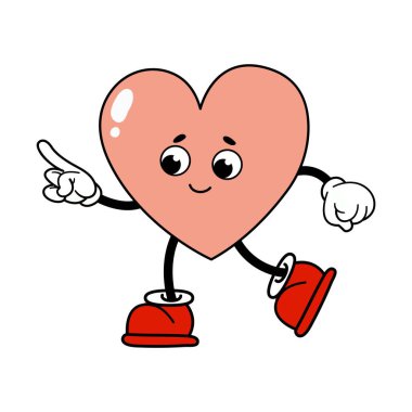 Kolları ve bacakları olan çizgi film karakteri.