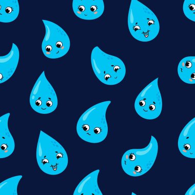 Tatlı Su Damlacıkları Şablonu. Kumaş, tekstil, duvar kağıdı, ambalaj, web sitesi tasarımı