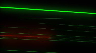 Parlayan neon çizgileri olan koyu soyut bir arkaplan. Sihirli ışıklar