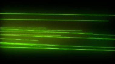 Parlayan neon çizgileri olan koyu soyut bir arkaplan. Sihirli ışıklar