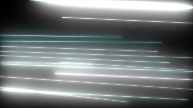 Parlayan neon çizgileri olan koyu soyut bir arkaplan. Sihirli ışıklar