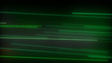Parlayan neon çizgileri olan koyu soyut bir arkaplan. Sihirli ışıklar