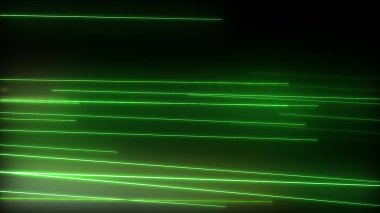 Parlayan neon çizgileri olan koyu soyut bir arkaplan. Sihirli ışıklar