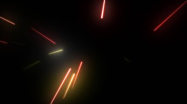 Parlayan Parçacıklar Akıyor Çok Renkli Rays dizgileri Arkaplan resimleme arkaplanı.