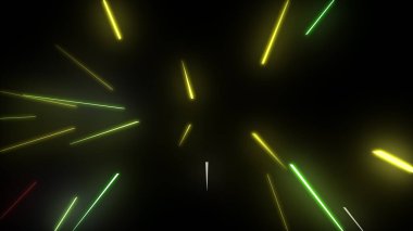 Parlayan Parçacıklar Akıyor Çok Renkli Rays dizgileri Arkaplan resimleme arkaplanı.