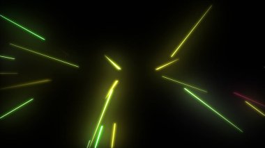 Parlayan Parçacıklar Akıyor Çok Renkli Rays dizgileri Arkaplan resimleme arkaplanı.