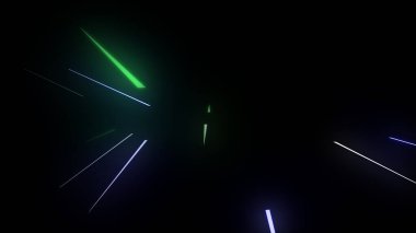 Parlayan Parçacıklar Akıyor Çok Renkli Rays dizgileri Arkaplan resimleme arkaplanı.