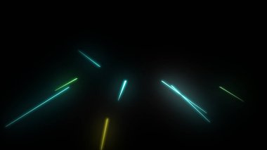 Parlayan Parçacıklar Akıyor Çok Renkli Rays dizgileri Arkaplan resimleme arkaplanı.